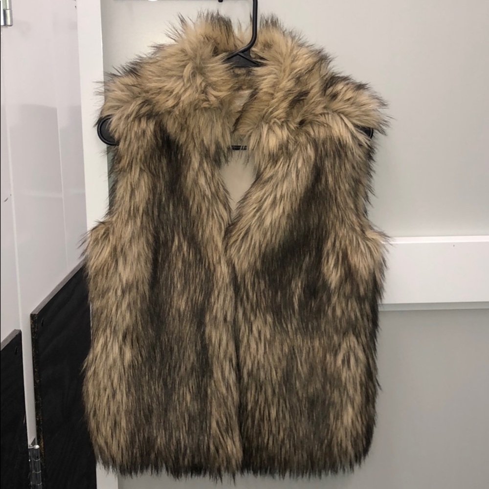Michael Kors Faux Coyote Fur Vest